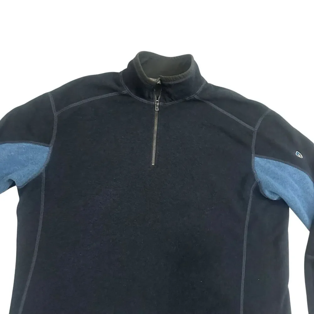 Kuhl Revel Quarter Zip Sweater  Men’s 2XL XXL Navy Blue Fleece Pullover  3007 - Picture 2 of 12